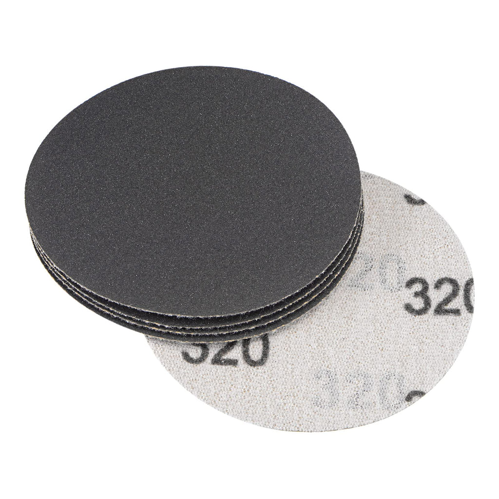  [AUSTRALIA] - uxcell 3 Inch 320 Grit Sanding Discs Wet/Dry Hook and Loop Silicon Carbide Round Flocking Sandpaper 5Pcs 320 Grits Black