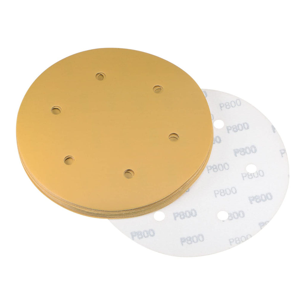  [AUSTRALIA] - uxcell 9-Inch Sanding Discs 800 Grits 6-Hole Aluminum Oxide Abrasive Hook and Loop Backed Large Size Sandpaper Pad for Sander 10 Pcs 800 Grit