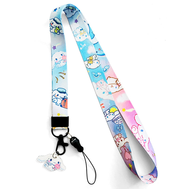  [AUSTRALIA] - Cinnamoroll Lanyard for Keys,Cinnamoroll Lanyards for ID Holder,Lanyard for Women and Man,Cute Lanyard,Kawaii Lanyard,Anime Lanyard,Blue and Pink Lanyard Blue and Pink