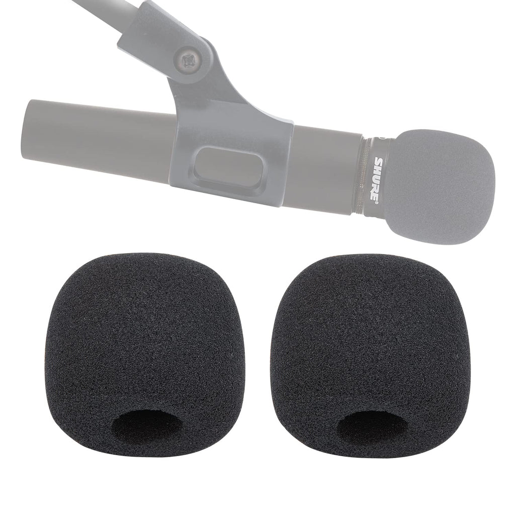  [AUSTRALIA] - SM57 Pop Filter - Mic Windscreen Wind Cover Compatible with Shure SM57-LC Microphone Black Noise Cancellation Windsock Cover 2 Pack by WIBOND