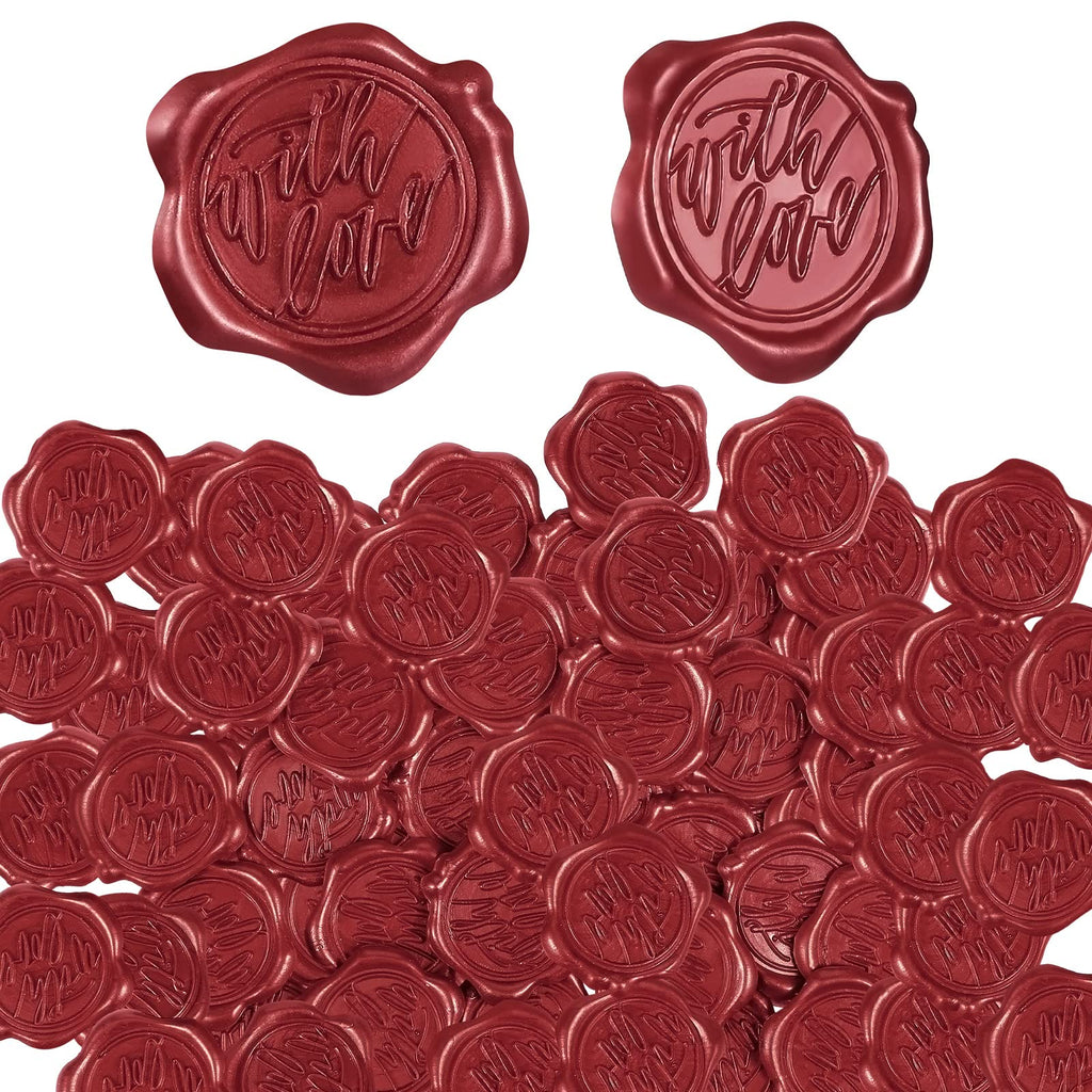  [AUSTRALIA] - 50 Pieces 3D Envelope Seal Stickers Self Adhesive Wedding Envelope Stickers Wax Seal Stickers for Wedding Invitation with Blessings for Birthday Party Presents Supplies, Invitations Greeting Cards