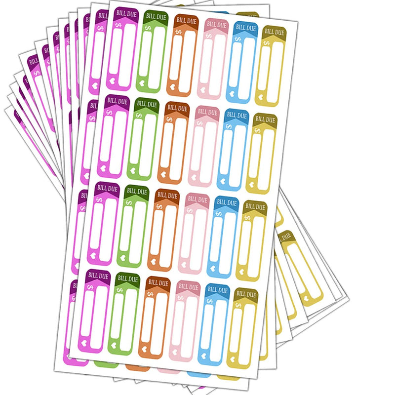  [AUSTRALIA] - Bill Due Planner Stickers, 6 Colors Bill Due Tracking Labels - Pay Planner Reminder for Planners & Journals,Budgeting,Monthly Bill (180 Pcs)