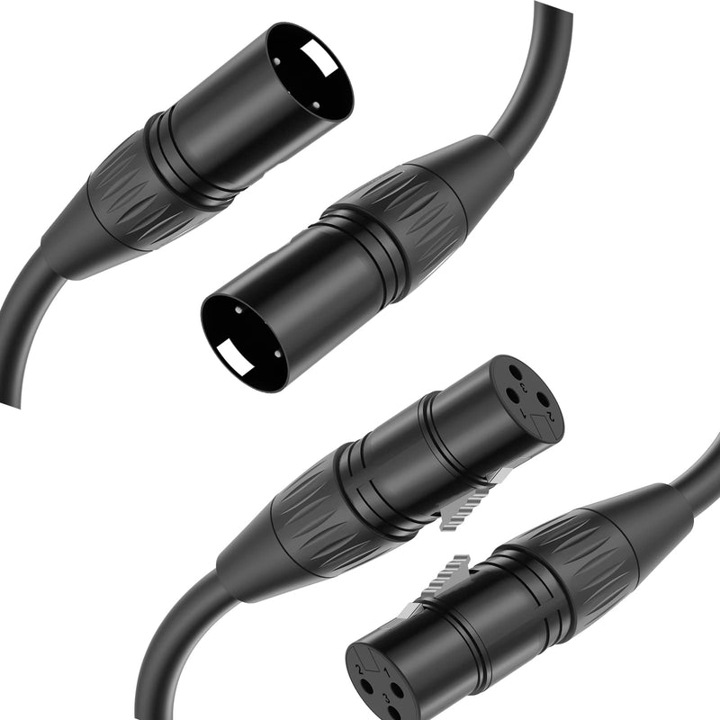  [AUSTRALIA] - XLR Cable 5ft, Yinker 3 Pin Male to Male + Female to Female Microphone Cable 1pcs Each Type