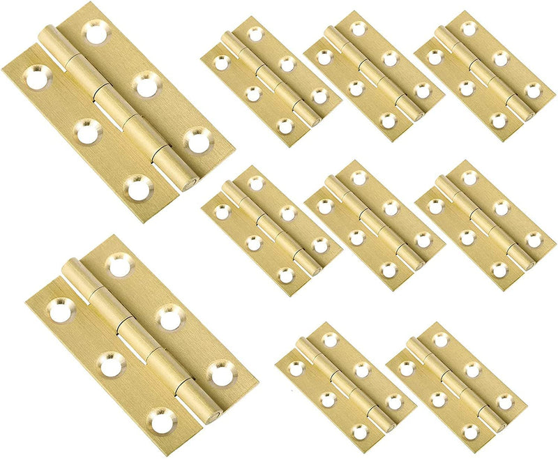  [AUSTRALIA] - XMHF 1.5 Inch Butt Hinges Mini Solid Brass Hinges Cabinet Drawer Folding Butt Hinges for Cabinet Drawer Wooden Jewelry Box 8 Pcs