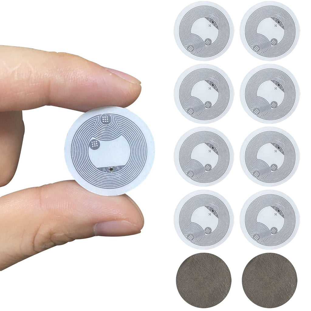  [AUSTRALIA] - 10 Stickers NFC Tags Flexible and Anti-Metal Interference NTAG 215 Stickers,Compatible with TagMo,Amiibo and All Other NFC Enabled Devices