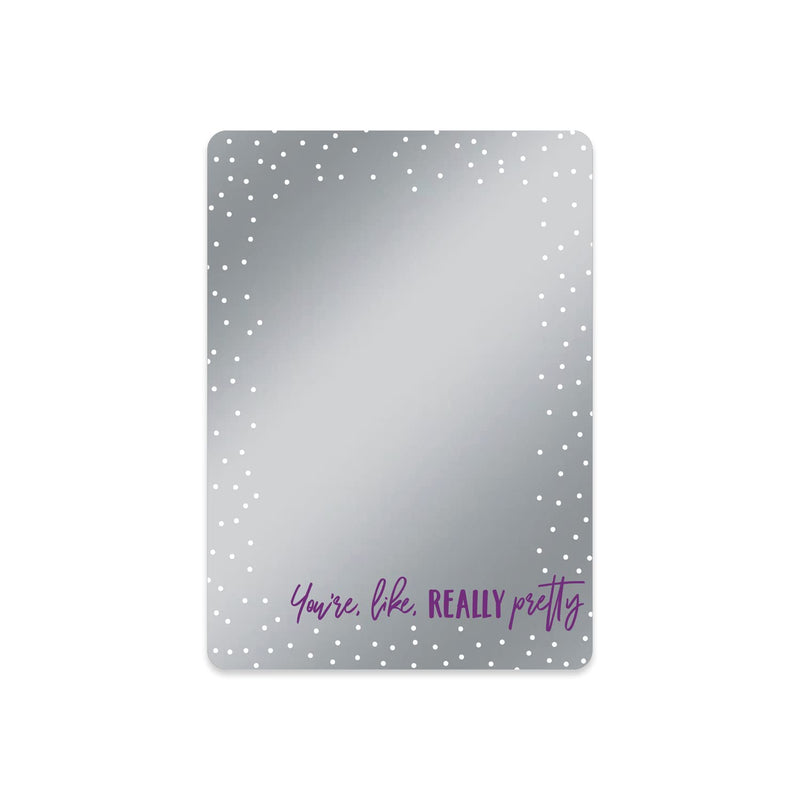  [AUSTRALIA] - You're Like Really Pretty Magnetic Locker Mirror/Stylish Locker Decor / 5" x 7" Shatterproof School Accessory/Teen Girl Gift/Made in The USA