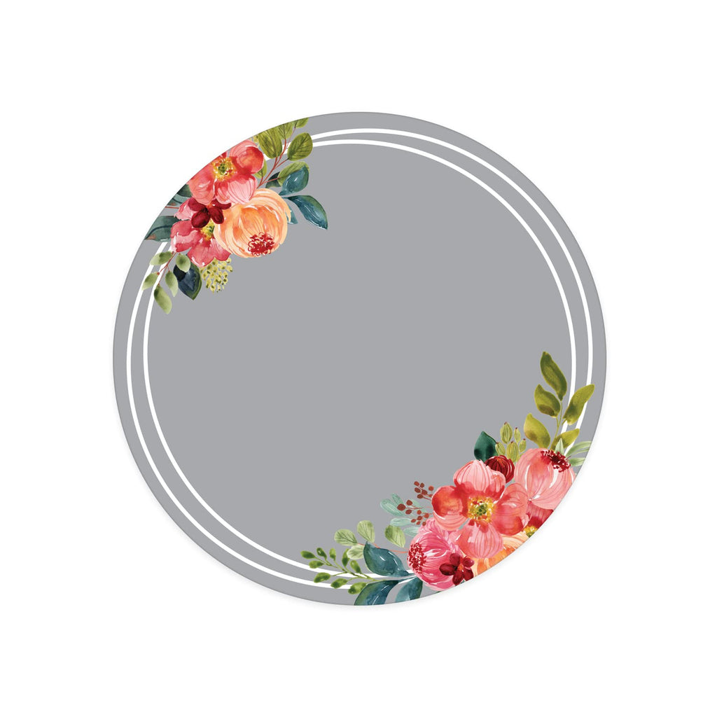  [AUSTRALIA] - Vibrant Floral Round Magnetic Locker Mirror/ 5" Diameter Stylish Locker Décor/Shatterproof Durable School Locker Accessory/Made in The USA