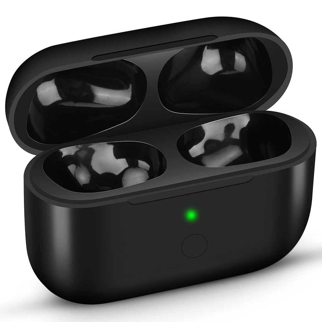  [AUSTRALIA] - Wireless Charging Case Compatible with Air Pods pro, Wireless Air Pods pro Charging Case Replacement, Support Pairing and Sync(Black) Matte Black