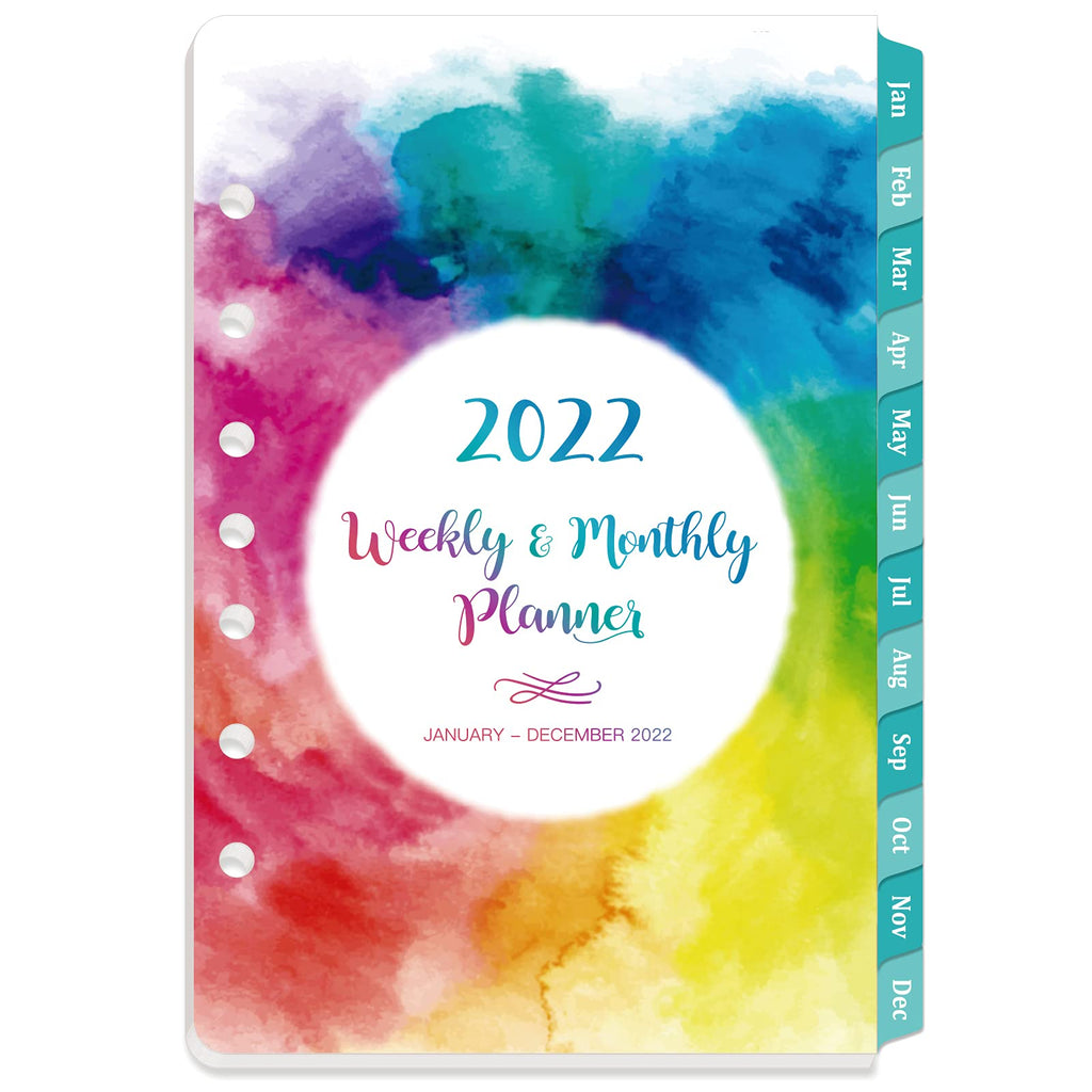  [AUSTRALIA] - 2022 Planner Refills - Weekly & Monthly Planner Refill, 5-1/2" x 8-1/2", January - December 2022, 7-Hole Punched Multi1