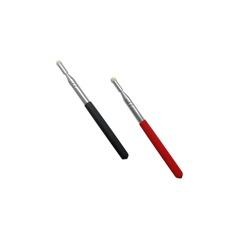  [AUSTRALIA] - 2 PcsTelescopic Teachers Pointer Stick, Extendable Teaching Pointer, Whiteboard Pointer with Felt Head for Teachers, Guides, Coach, Extends to 39''（Red and Black）