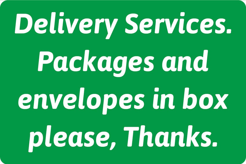  [AUSTRALIA] - Delivery Services. Packages and Envelopes in Box - Bestylez Delivery Metal Sign for Outdoor or Indoor Use 12" * 8" (183) 183-Packages and Envelopes in Box