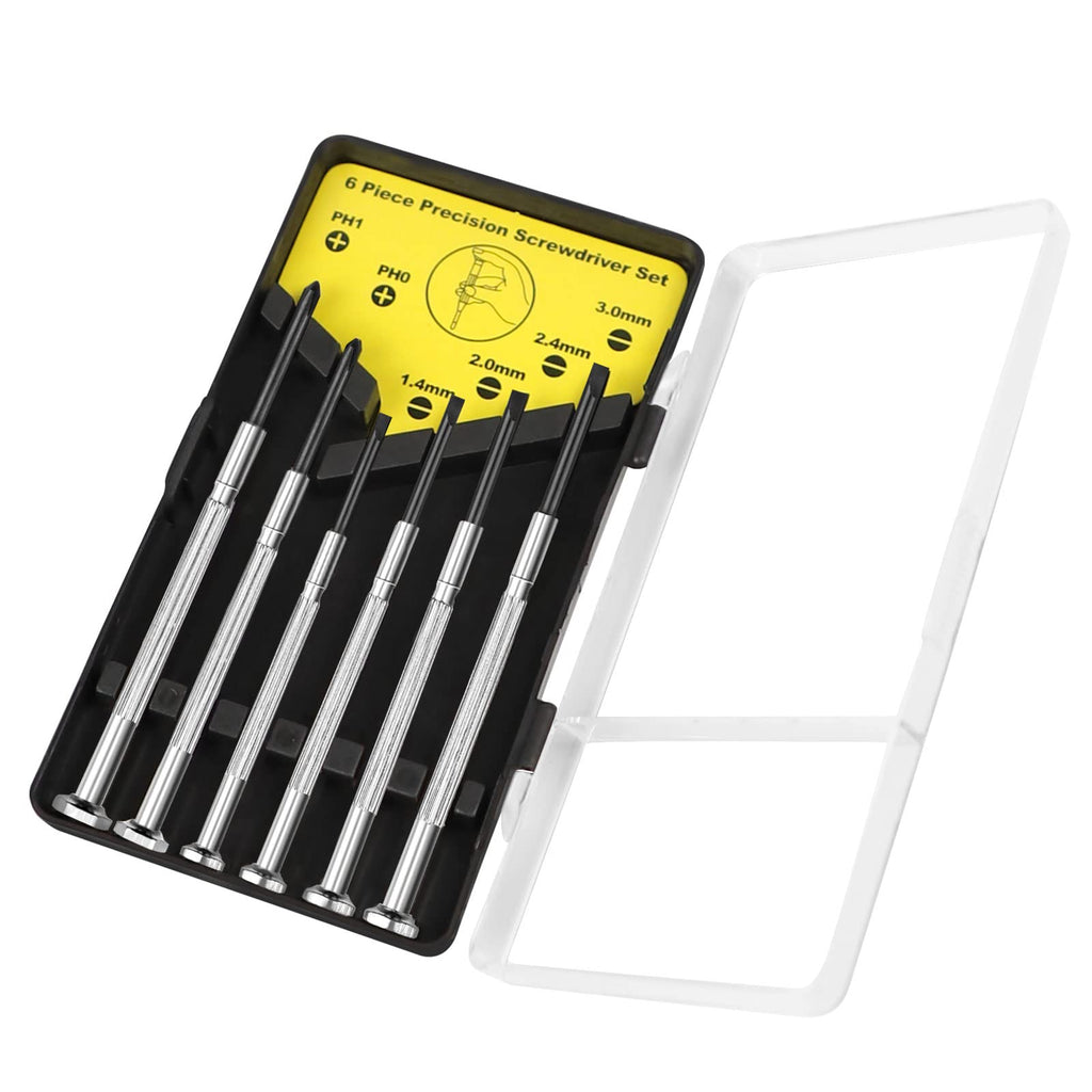  [AUSTRALIA] - 6PCS Mini Screwdriver Set, Precision Small Screwdriver Kit for Jewelry Repair, Watch Repair, Eyeglass Repair. Premium Eyeglass Screwdrivers with 6 Different Size Flathead and Phillips