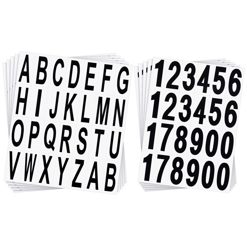  [AUSTRALIA] - 10 Sheets Mailbox Numbers and Letters Stickers for Outside Stick on Black Vinyl Alphabet Number Decals Sticky for Home Business Apartment Address Window Door Car Truck (2 x 1 Inch) 2 x 1 Inch