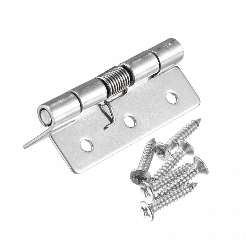  [AUSTRALIA] - uxcell Spring Loaded Hinges, 2.5" 304 Stainless Steel Self Closing Hinge for Cabinet
