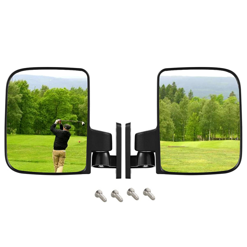  [AUSTRALIA] - Golf Cart Side Mirrors for Club Car EZ-GO Yamaha and other 180°Adjustable Folding Wide-Angle Side View Mirror