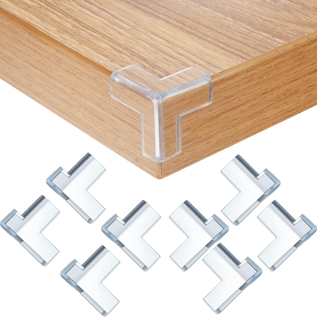  [AUSTRALIA] - 8 Pcs Corner Protector Baby Proofing Safety Table Corner Guards Baby Proof Safety Products Pre Taped Furniture Protector Clear Edge Bumpers Guard for Baby, Kids, Fireplace, Countertop