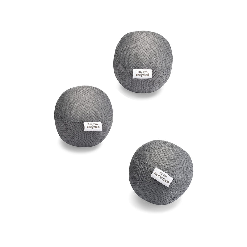  [AUSTRALIA] - Full Circle Loads of Fun Anti-Static Dryer, Set of 3 – Quiet, Scent-Free and Hypoallergenic Reusable Fabric Softener Laundry Balls – Non Toxic and Vegan, Gray 3 Count
