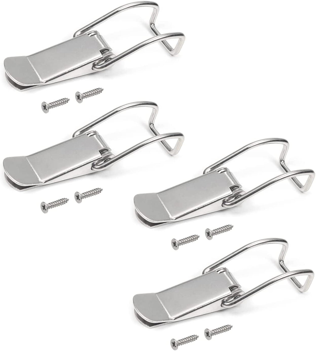  [AUSTRALIA] - Utoolmart Spring-Loaded Toggle Latch 2.95" Length 201 Stainless Steel Spring Toggle Lock Buckle Buckle Clip, Suitable for Cabinet Suitcase Trunk 4Pcs