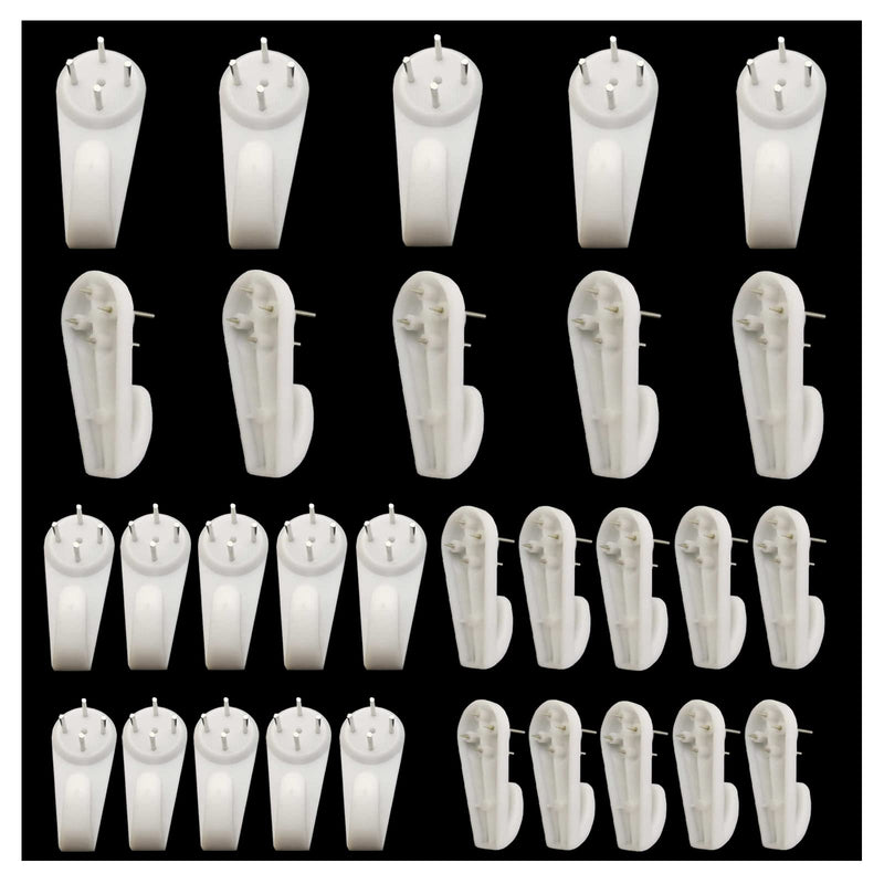  [AUSTRALIA] - 30 Pcs Picture Hangers for Hardwall,Invisible Nail Hangers,Non-Trace Hangers Hard Wall Hook for Picture and Frame