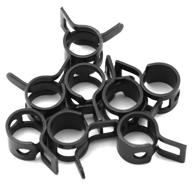  [AUSTRALIA] - FMHXG 40pcs Steel Band Clamp 6mm 0.23 Inch Irrigation Hose Clamps Fuel Hose Line Water Pipe Clamp Hoops Air Tube Fastener Spring Clips 6 MM