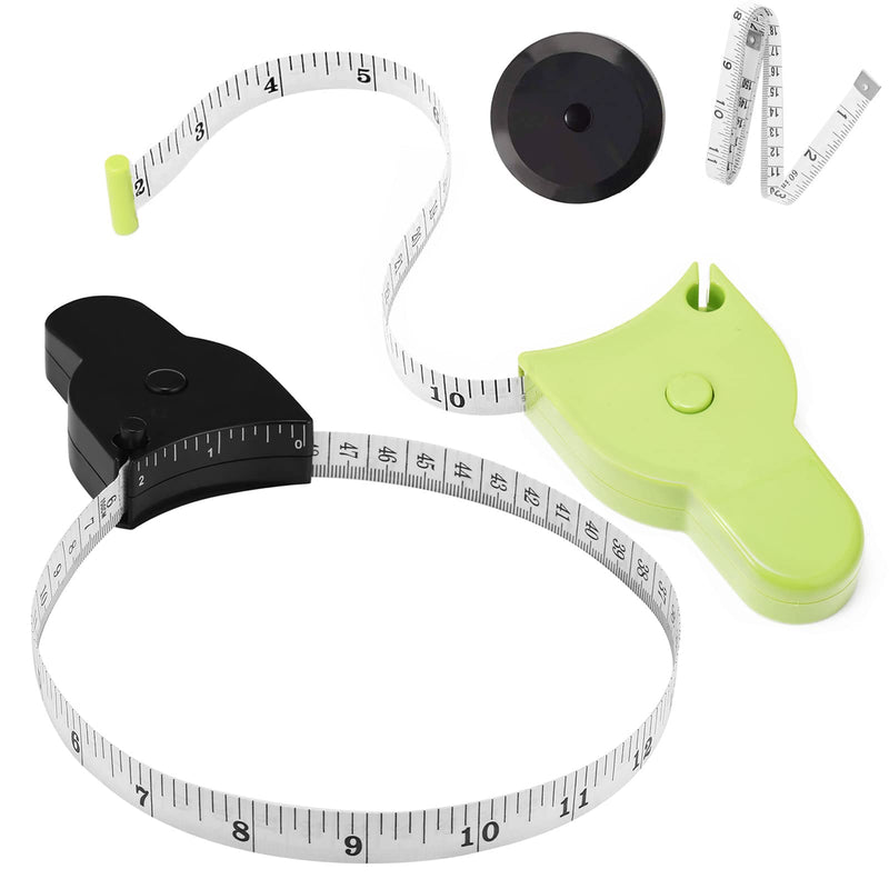  [AUSTRALIA] - 4PCS Body Tape Measure 60 inch (150cm), Automatic Telescopic Tape Measure, Self-Tightening Retractable Measuring Tape for Body Accurate Way to Track Weight Loss Muscle Gain by One Hand