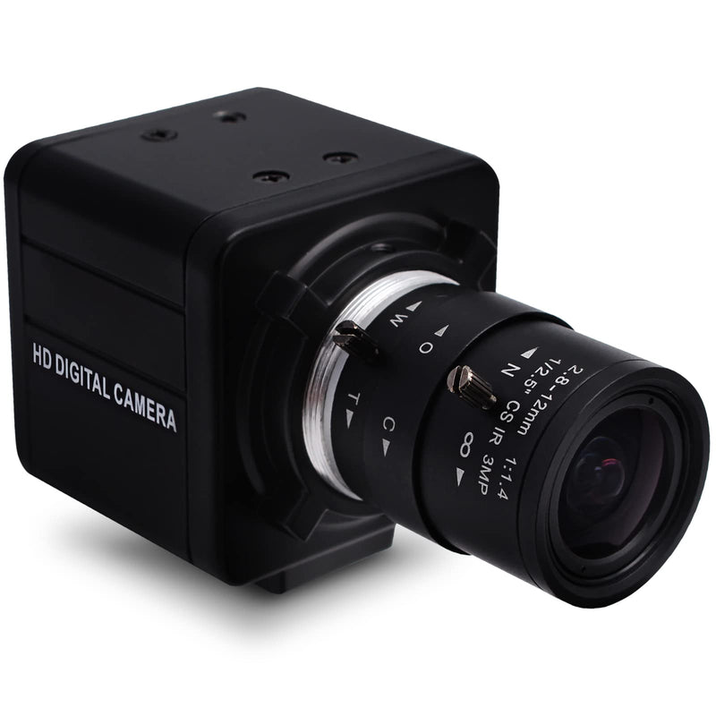  [AUSTRALIA] - SVPRO 2.8-12mm Manual Zoom Lens 1080P Full HD Webcam Wide Angle Portable PC Computer USB Camera for Streaming with CMOS OV2710 Sensor for Windows,Android,Linux, MAC OS,1/4 Inche Screw Mount 2.8-12mm Zoom Lens