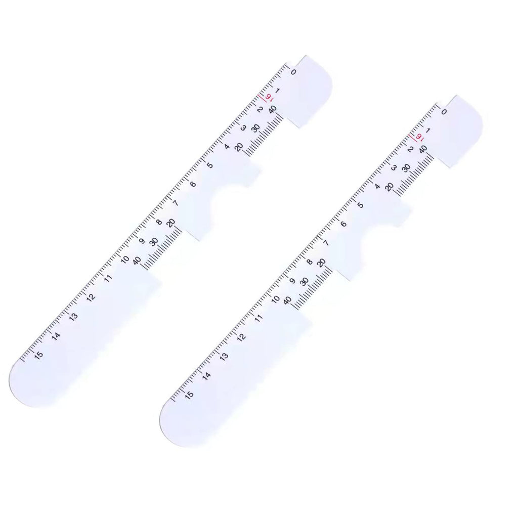  [AUSTRALIA] - Metal PD Ruler - Pupillary Distance Ruler with Instructions for Myopia Distance Glasses, Pupil Measurement Tool for Prescription Eyeglasses with Eye Care Tips 2 pcs