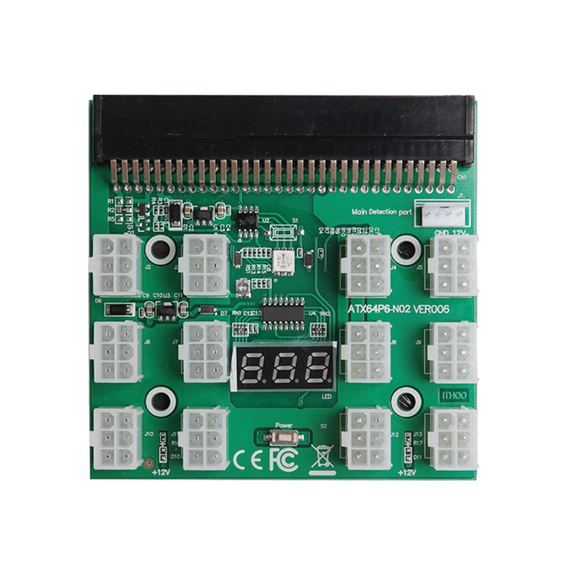  [AUSTRALIA] - Acxico 1Pcs 6PIN 1200W Server Power Supply Breakout Board for HP DPS-1200QB A PSU GPU Mining