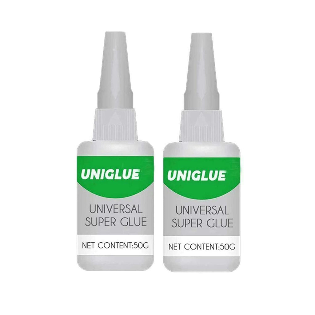  [AUSTRALIA] - 2PC Uniglue Universal Super Glue, Welding High-Strength Oily Glue, Mighty Instant Glue, Fast Repair and Curing for Metals, Plastics, Jade Etc (50g)