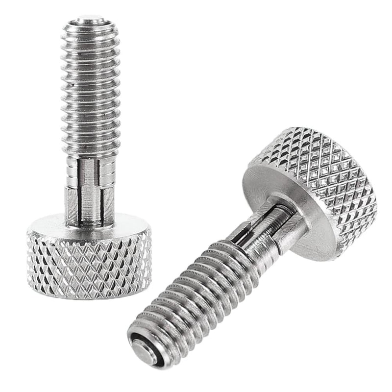  [AUSTRALIA] - 2PCS Stainless Spring Plunger Hand-retractable Spring Plunger M6 Type Spring Plunger Knob with Knurled Handle for rolling toolbox electrical appliances, industrial equipment, automotive