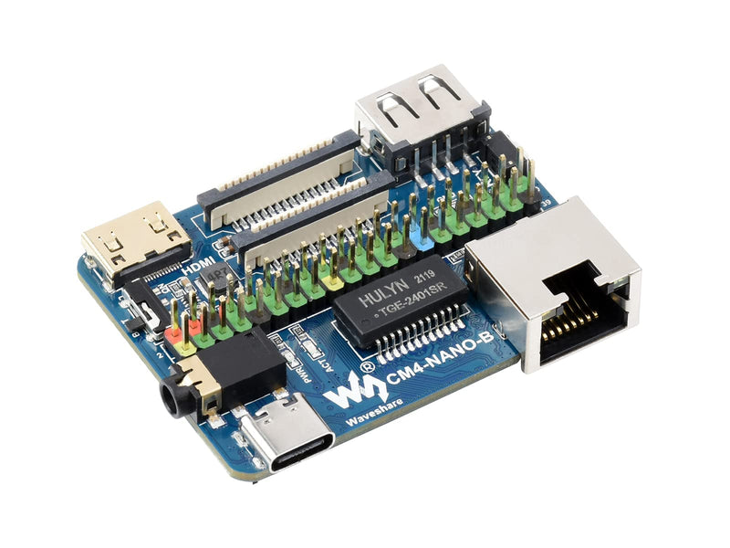  [AUSTRALIA] - Nano Base Board (B) for Raspberry Pi Compute Module 4, Same Size as CM4, with Standard CM4 Socket, Raspberry Pi 40PIN GPIO, Gigabit Ethernet, USB2.0, DSI, CSI, HDMI, 3.5mm Audio Jack etc.