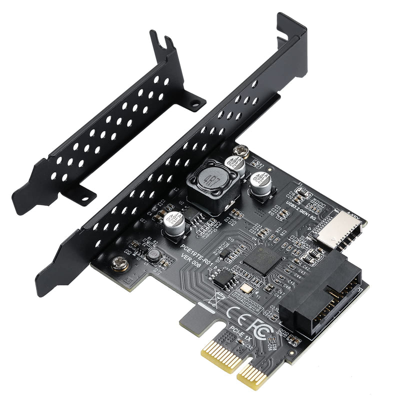  [AUSTRALIA] - BEYIMEI PCI-E 1X to USB 3.2 GEN1 5Gbps 20pin Front Panel Header (to Type-c Front Panel Header) + USB 3.0 19Pin Socket Expansion Card,Type-E Internal 20-pin Front Panel Connector Riser Card USB 3.0 TYPE-E + 19PIN