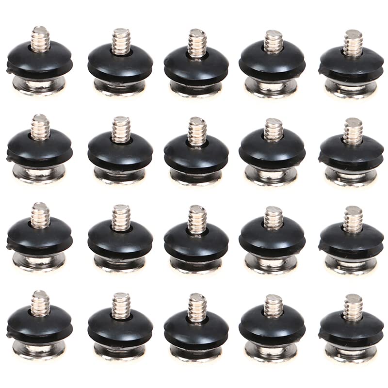  [AUSTRALIA] - VizGiz 20 Pack 3.5 inch HDD Screws Shockproof Screw Steel Cap Rubber Ring Anti-Vibration Mounted Bolts for Chassis 3.5'' HDD Hard Drive Shock Absorption Isolation Mute Mounting Damping Screws