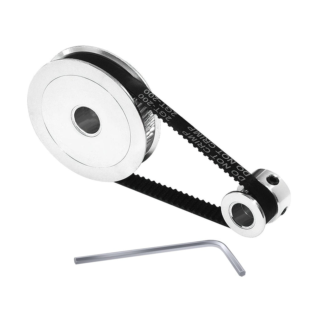  [AUSTRALIA] - GT2 Pulley 20&60 Teeth 1:3, 3:1 Synchronous Wheel 8mm Bore, with Length 200mm Width 6mm Timing Belt Aluminum Pulley Wheel for 3D Printer 1Set 20-60T-B8-6