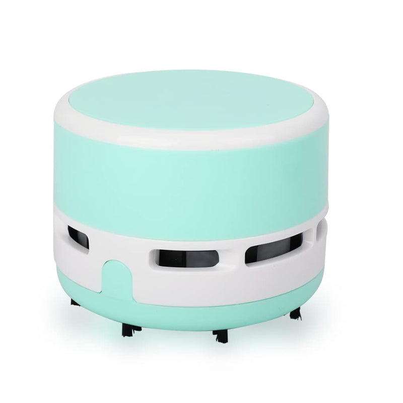  [AUSTRALIA] - FineInno Mini Crumb Vacuum Cleaner Portable Desktop Sweeper Handheld Cordless Multifunction Cleaning for Home,Office,Cars,Pet Hairs (Green White) Green White