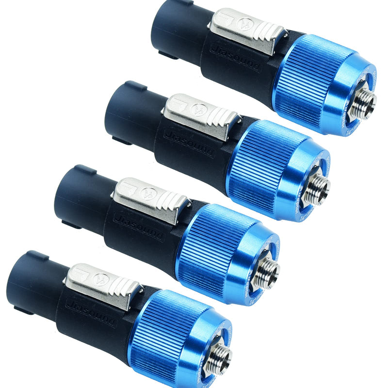  [AUSTRALIA] - Speakon to 1/4 Adapter na4ljx Connector Upgraded 1/4" inch ts Jack Female to NL4FC Male Converter are for Converting Cable to NL4FC Plug for pa dj Speaker/Amplifier/Mixer (Adapter - 4PCS) Adapter - 4PCS