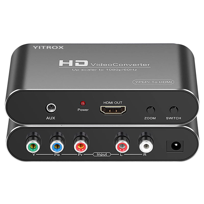  [AUSTRALIA] - Component to HDMI Converter Upscaler, YPbPr to HDMI Converter Upscaler Support 1080P for Wii, PS2, PS3, Xbox 360, Blu ray Player, DVD and More