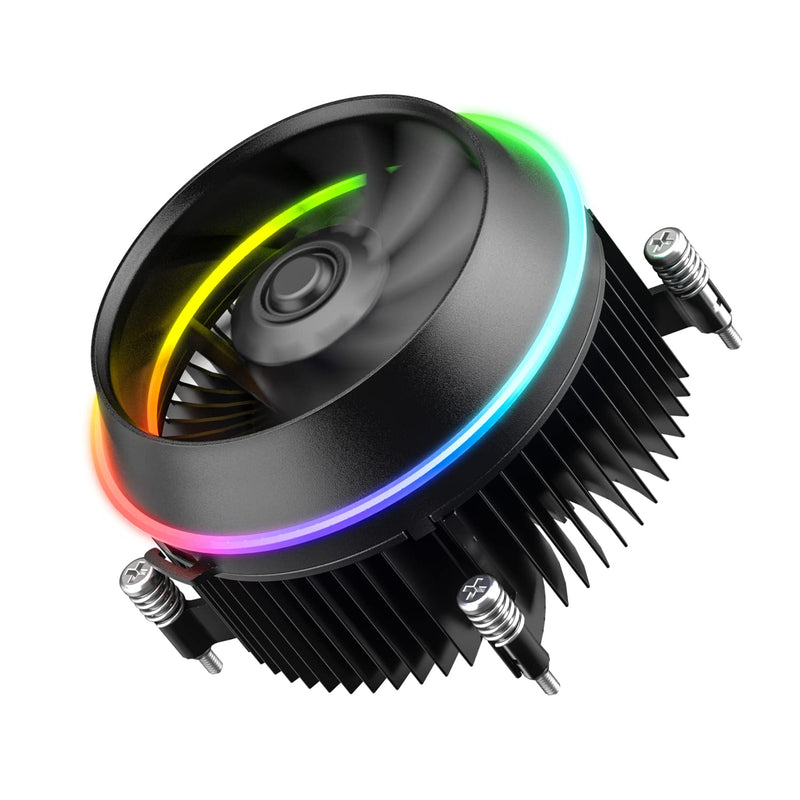  [AUSTRALIA] - Vetroo Eclipse Low-Profile ARGB CPU Cooler, 90mm 4-Pin PWM Fan, Premium Aluminum Fins, 95W TDP Air Cooler for Intel LGA 1700 Only
