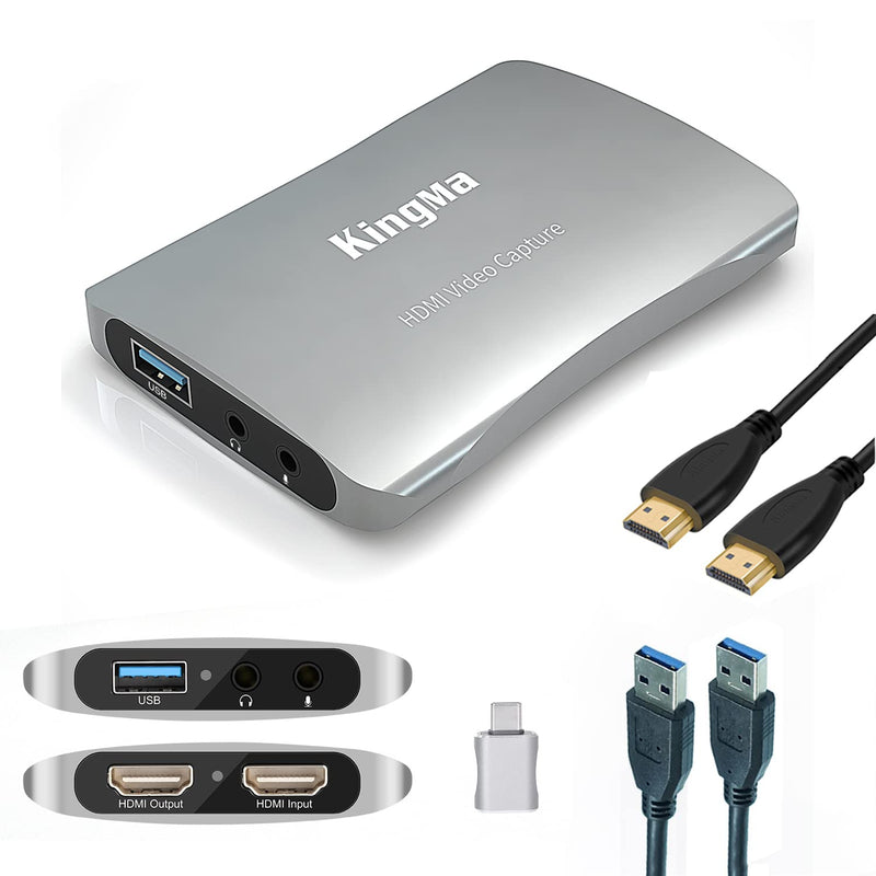  [AUSTRALIA] - Video Capture Card, 4K 1080P HDMI to USB 3.0 Audio Capture Card Device HD Game Capture Card for Live Streaming Video Recording Work with Nintendo Switch/PS4/ PS5/ Xbox/ PC/ Mac/ Windows 10 Above