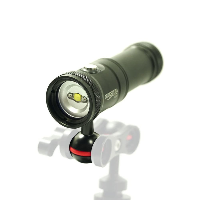  [AUSTRALIA] - Dive Video Light 2000 Lumen Dive Photography Camera Light for gopro Dive LED Flashlight lamp, 100M/330FT Underwater Flood Light with White Beam red Beam Battery Rechargeable Torch NiteScuba V20 black