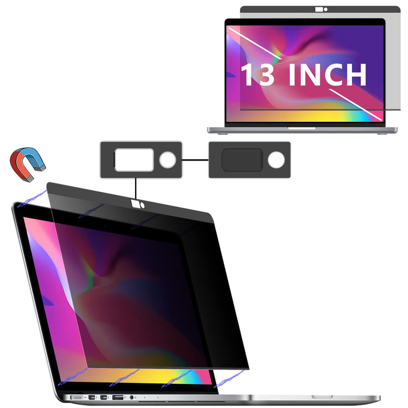  [AUSTRALIA] - Magnetic Macbook pro 13 inch privacy screen Protector,Removable Privacy Screen Filter for MacBook Air 13 inchs(2016-2022,M1)/(2018-2020,M1),-Anti-Spy/Anti Fingerprint/Anti Blue Light/Anti-Glare/Bubble Free MacBook Pro 13 inch -TPUMagnetic