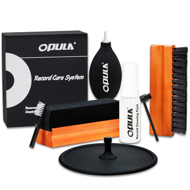  [AUSTRALIA] - Vinyl Record Cleaner, 7-in-1 Record Cleaning kit - Soft Velvet - Nylon Microfiber Brush - Cleaner Fluid - Label Protector - Air Blower Cleaner - Stylus Brush - Brush for Velvet for Records Albums