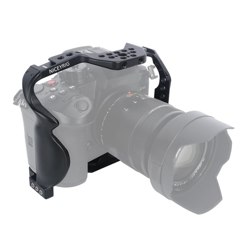  [AUSTRALIA] - NICEYRIG Streamline Camera Cage for Panasonic Lumix GH6 with Handle Handgrip - 518