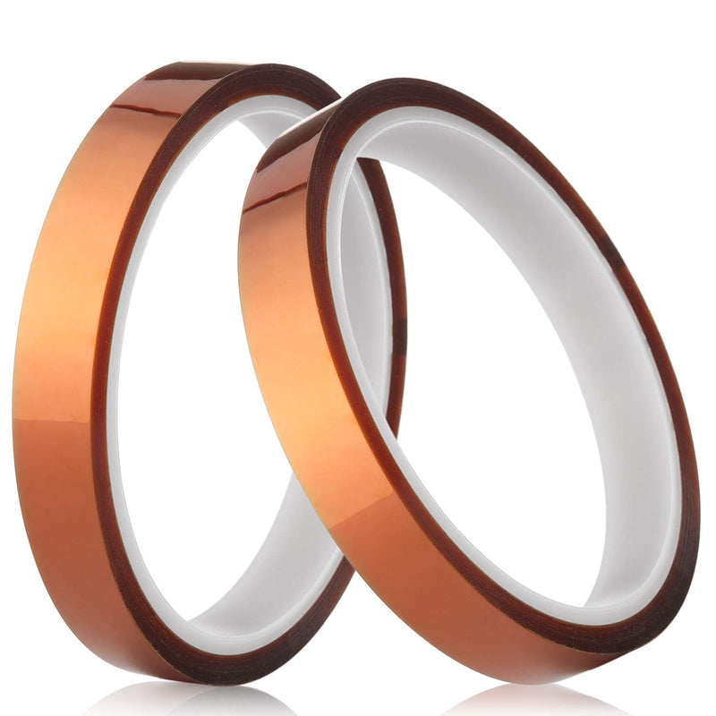  [AUSTRALIA] - High Temp Tape,Polyimide High Resistant Tape Kapton Tape High Temperature Tape with Silicone Adhesive for Masking,Soldering,Electrical, etc(2 Roll x 1/2 inches) 2 Roll X 1/2 inches