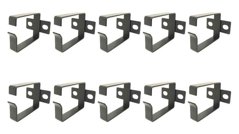  [AUSTRALIA] - Metal Master - 10 Pack Server Rack Cable Management D-Ring Hooks - Bracket Organizer Hook Mount Set for Network Patch Cables, Fiber Optic, Power Cords (10 Pieces)