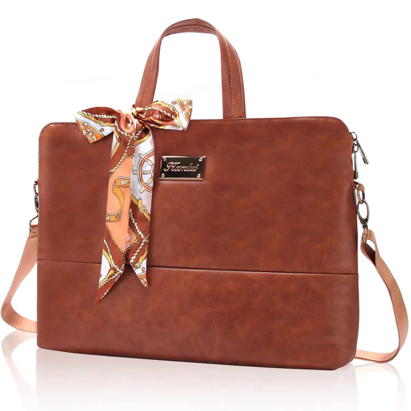  [AUSTRALIA] - Kamlui Laptop Bag for Women 15.6 15/15.6/16-inch Brown