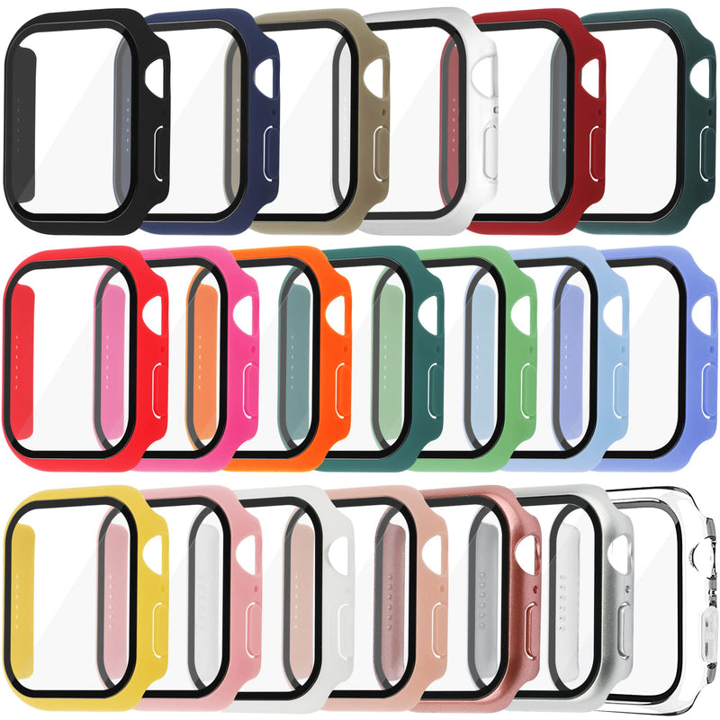  [AUSTRALIA] - Tiorecime 20 Pack Case for Apple Watch Series 8 & 7 45mm with Tempered Glass Screen Protector, Ultra-thin Shockproof Hard PC Protective Cover, All-around Edge Bumper Compatible with iWatch S8 S7 45mm