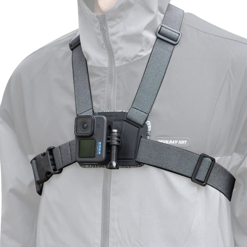  [AUSTRALIA] - SUREWO Adjustable Chest Strap Mount Compatible with GoPro Hero 11/10/9/8/7/6/5 Black,DJI Osmo Action 3/2,Insta 360 ONE R and Most Action Cameras