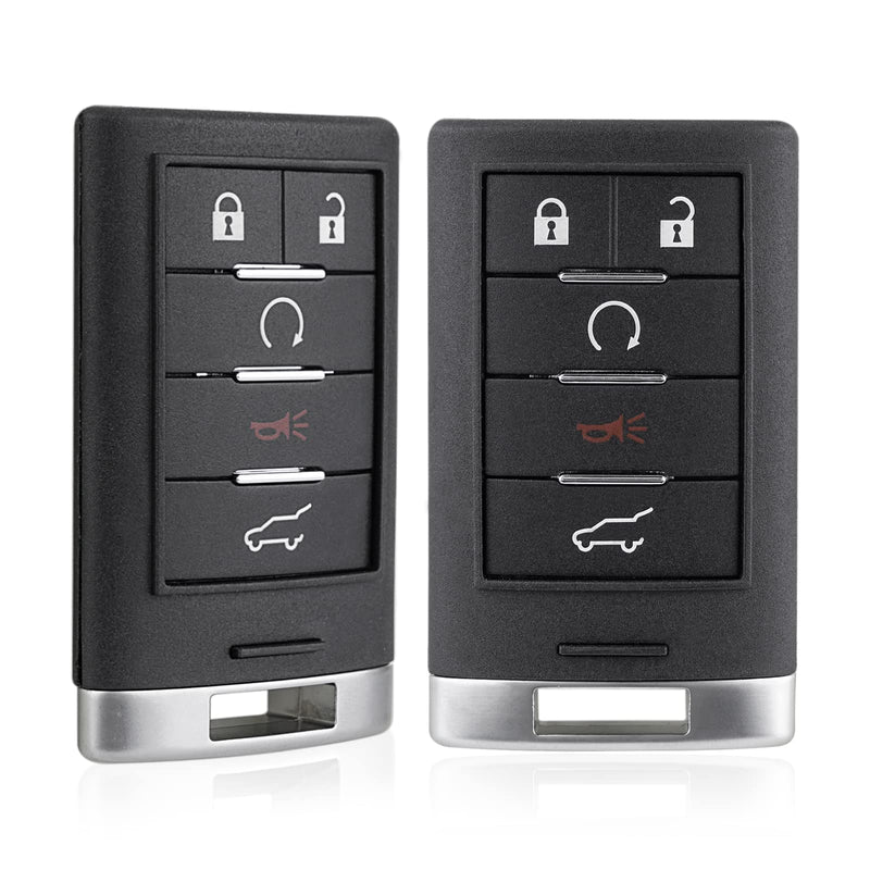  [AUSTRALIA] - Keyless Entry Smart Remote Key Fob Fits with Cadillac SRX 2010 2011 2012 2013 2014 2015 ATS XTS 2013-2014 ELR 5 Button NBG009768T (Pack of 2)