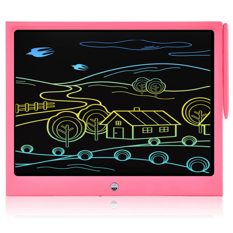  [AUSTRALIA] - LCD Writing Tablet for Kids, 15 Inch Colorful Electronic Doodle Board for Kids Age 3+ Toys Christmas Birthday Erasable Drawing Tablet Toddler Learning Toys pink